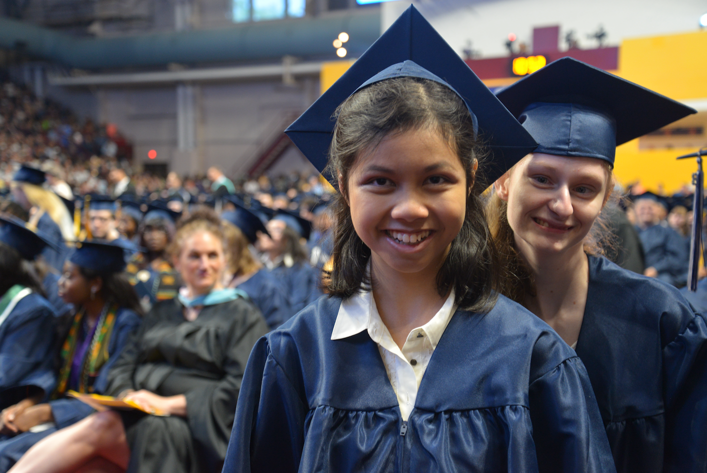 Students at graduation